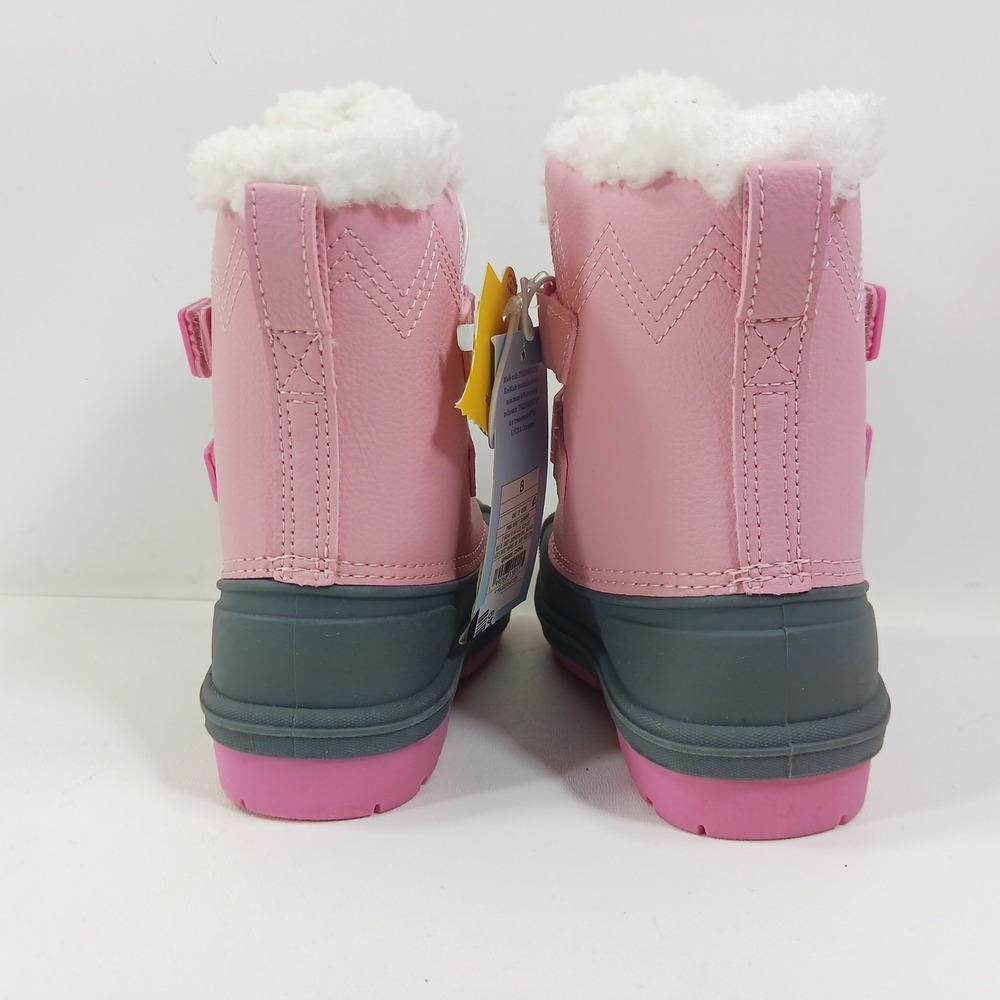 Cat & Jack Toddler Denver Pink Grey Waterproof Winter Snow Boots Size 8 NWT - Picture 6 of 8